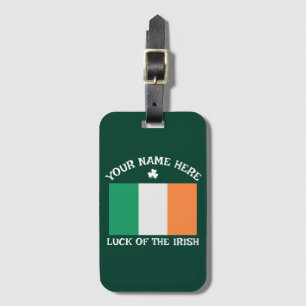 St. Patricks Day Irland Flagge Benutzername Shamro Gepäckanhänger