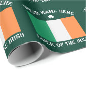 St. Patricks Day Irland Flagge Benutzername Shamro Geschenkpapier (Rolleneckpunkt)