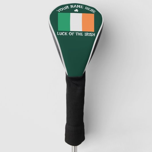 St Patrick's Day Irland Flagge Benutzername Shamro Golf Headcover (Vorderseite)