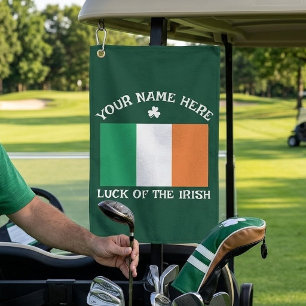 St. Patricks Day Irland Flagge Benutzername Shamro Golfhandtuch