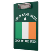 St. Patricks Day Irland Flagge Benutzername Shamro Klemmbrett (Links)