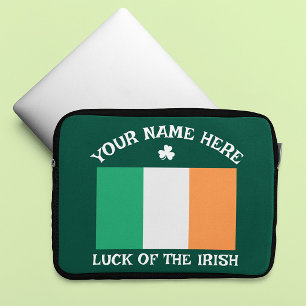 St. Patricks Day Irland Flagge Benutzername Shamro Laptopschutzhülle