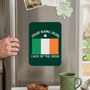 St. Patricks Day Irland Flagge Benutzername Shamro Magnet