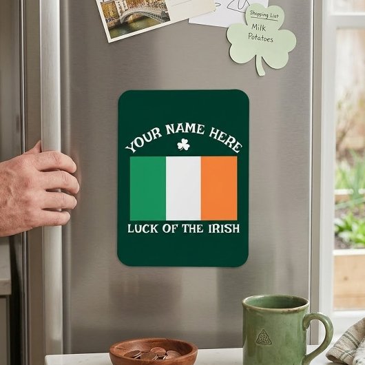 St. Patricks Day Irland Flagge Benutzername Shamro Magnet