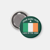 St. Patricks Day Irland Flagge Benutzername Shamro Magnet (Vorderseite/Rückseite)