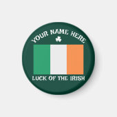 St. Patricks Day Irland Flagge Benutzername Shamro Magnet (Vorne)