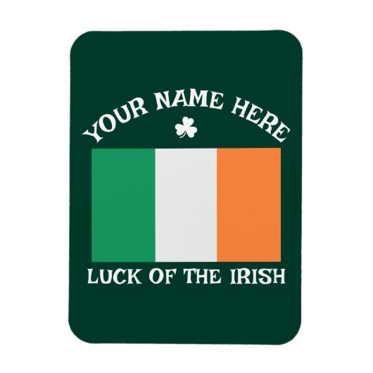 St. Patricks Day Irland Flagge Benutzername Shamro Magnet (Vertikal)