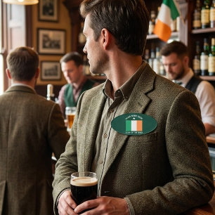 St. Patricks Day Irland Flagge Benutzername Shamro Namenschild