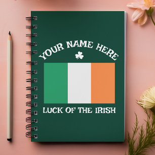 St. Patricks Day Irland Flagge Benutzername Shamro Notizblock