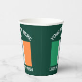 St. Patricks Day Irland Flagge Benutzername Shamro Pappbecher (Rechts)
