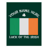 St. Patricks Day Irland Flagge Benutzername Shamro Poster (Vorderseite)