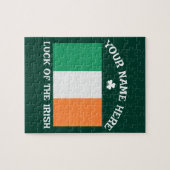 St. Patricks Day Irland Flagge Benutzername Shamro Puzzle (Horizontal)