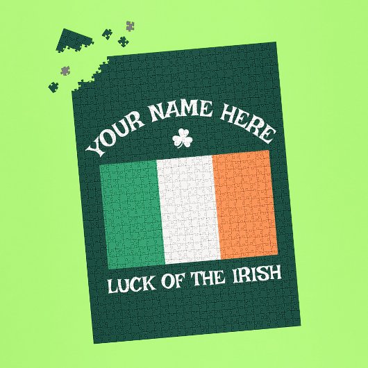 St. Patricks Day Irland Flagge Benutzername Shamro Puzzle