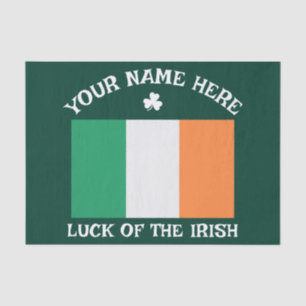 St. Patricks Day Irland Flagge Benutzername Shamro Seidenpapier