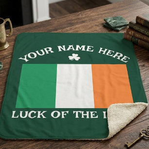 St. Patricks Day Irland Flagge Benutzername Shamro Sherpadecke