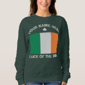 St. Patricks Day Irland Flagge Benutzername Shamro Sweatshirt (Vorderseite)