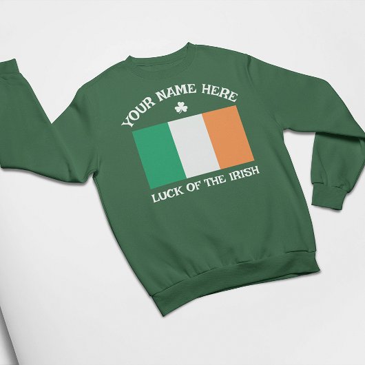 St. Patricks Day Irland Flagge Benutzername Shamro Sweatshirt
