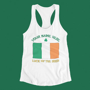 St. Patricks Day Irland Flagge Benutzername Shamro Tank Top