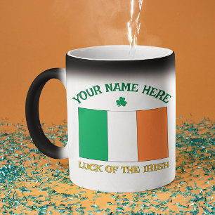 St. Patricks Day Irland Flagge Benutzername Shamro Verwandlungstasse