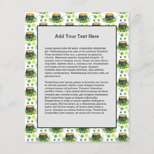 St Patricks Day Irland Grüner Klee Kobold Flyer