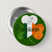 St. Patrick's Day - Irland/Karte Button (Vorne & Hinten)