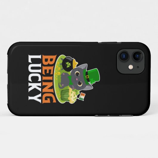 St. Patrick's Day ist glücklich Case-Mate iPhone Hülle (Rückseite (Horizontal))