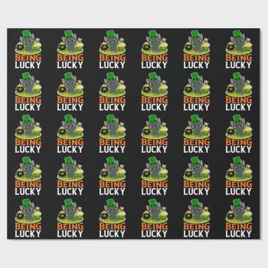 St. Patrick's Day ist glücklich Geschenkpapier (Flach)