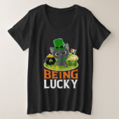 St. Patrick's Day ist glücklich Große Größe T-Shirt (Design vorne)
