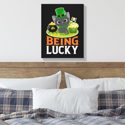 St. Patrick's Day ist glücklich Leinwanddruck (Insitu (Schlafzimmer))
