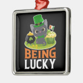 St. Patrick's Day ist glücklich Ornament Aus Metall (Links)