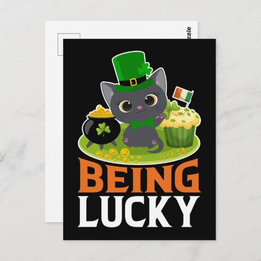 St. Patrick's Day ist glücklich Postkarte (Vorne/Hinten)
