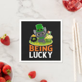 St. Patrick's Day ist glücklich Serviette (Beispiel)