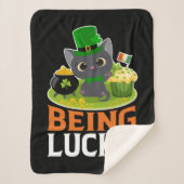 St. Patrick's Day ist glücklich Sherpadecke (Vorderseite)