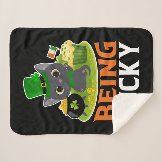 St. Patrick's Day ist glücklich Sherpadecke (Vorderseite (Horizontal))