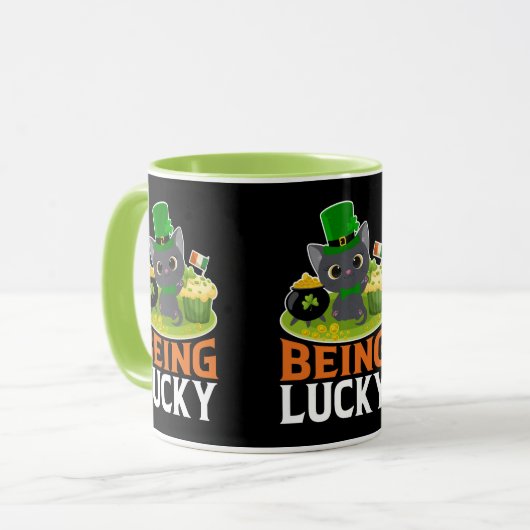 St. Patrick's Day ist glücklich Tasse (Vorderseite Links)