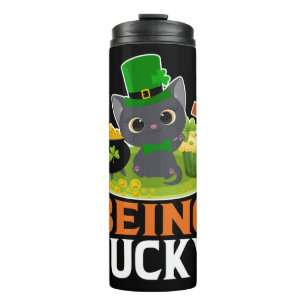 St. Patrick's Day ist glücklich Thermosbecher