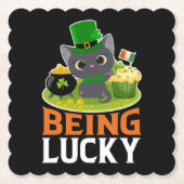 St. Patrick's Day ist glücklich Untersetzer (Vorderseite)