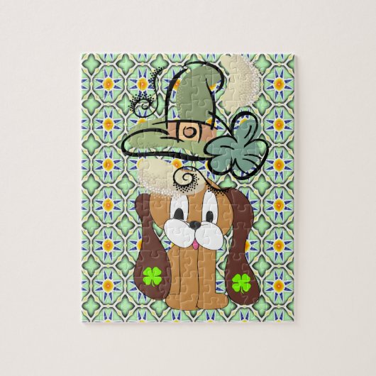 St. Patrick's Day Jigsaw Puzzle Dog (Vertikal)