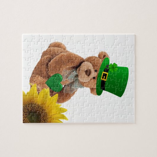 St. Patrick's Day Jigsaw Puzzle Teddy Bear (Horizontal)