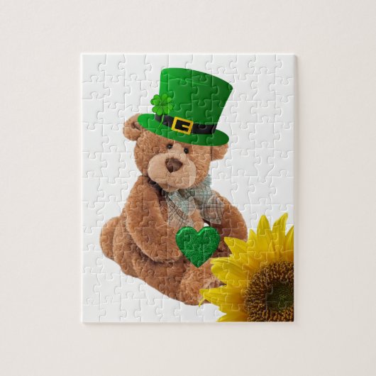St. Patrick's Day Jigsaw Puzzle Teddy Bear (Vertikal)