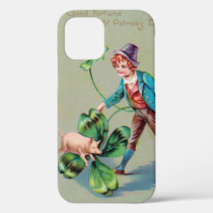 St. Patricks Day Junge & Glücksschwein, Vintage Case-Mate iPhone Hülle