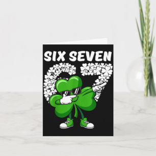 St. Patricks Day Jungen Kinder Shamrock Dabbing se Karte