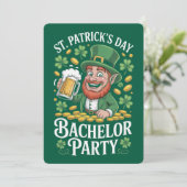 St. Patrick's Day Junggesellenabschied Karte (Stehend Vorderseite)