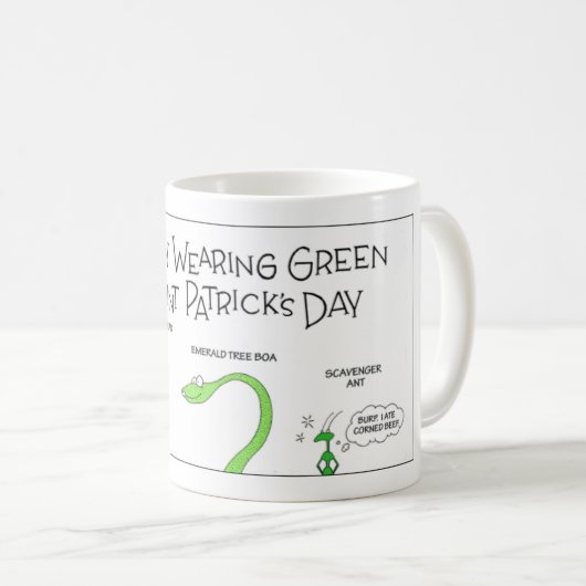 St. Patrick's Day Kaffeetasse (VorderseiteRechts)