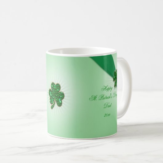 St. Patrick's Day Kaffeetasse (VorderseiteRechts)