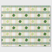 St. Patrick's Day Kariert Geschenkpapier (Flach)