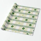 St. Patrick's Day Kariert Geschenkpapier (Ungerollt)