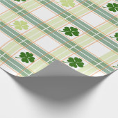 St. Patrick's Day Kariert Geschenkpapier (Ecke)
