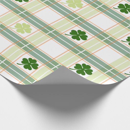 St. Patrick's Day Kariert Geschenkpapier (Ecke)
