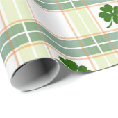 St. Patrick's Day Kariert Geschenkpapier (Rolleneckpunkt)